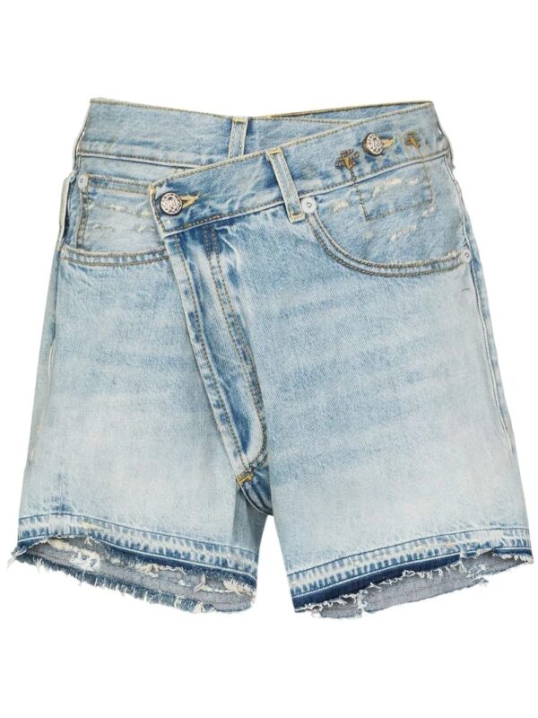 Crossover Denim Shorts