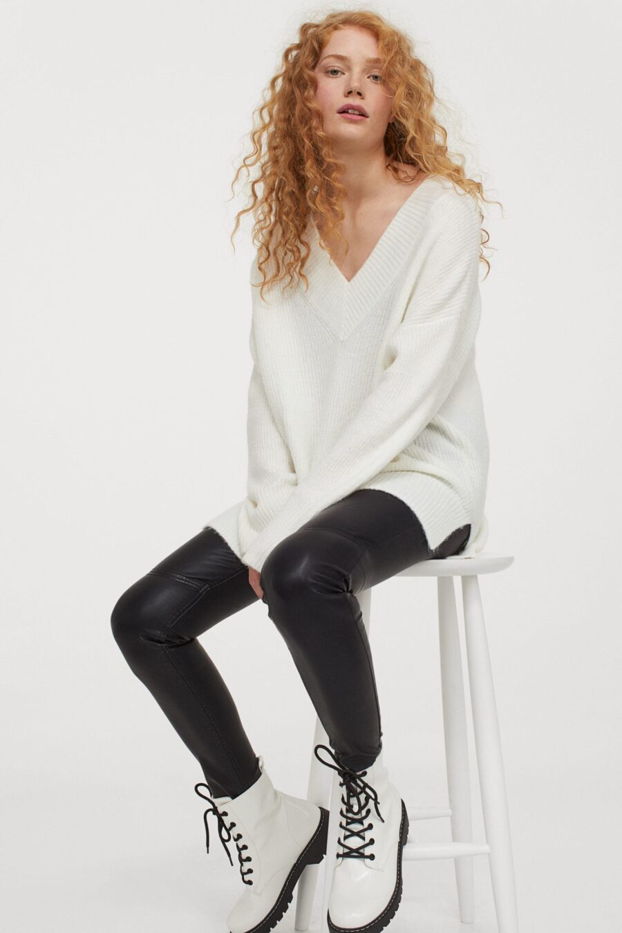 V-Neck Wool-Blend Jumper